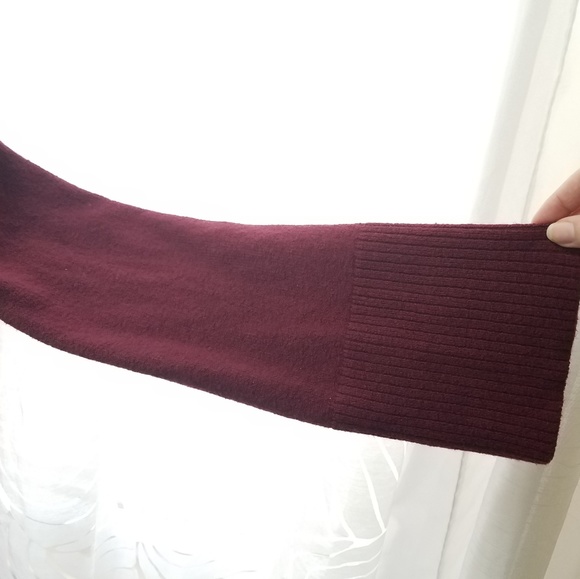 Ann Taylor LOFT Burgundy Wool Mockneck Sweater - Picture 5 of 5